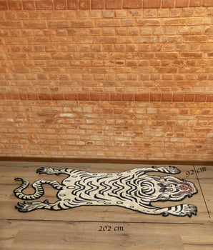 Tibetan Rug | Handwoven Wool Rug with Viscose for Home