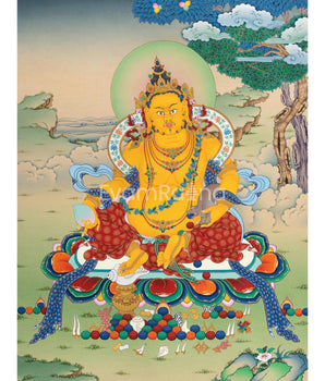 Yellow Dzambhala Canvas Print 