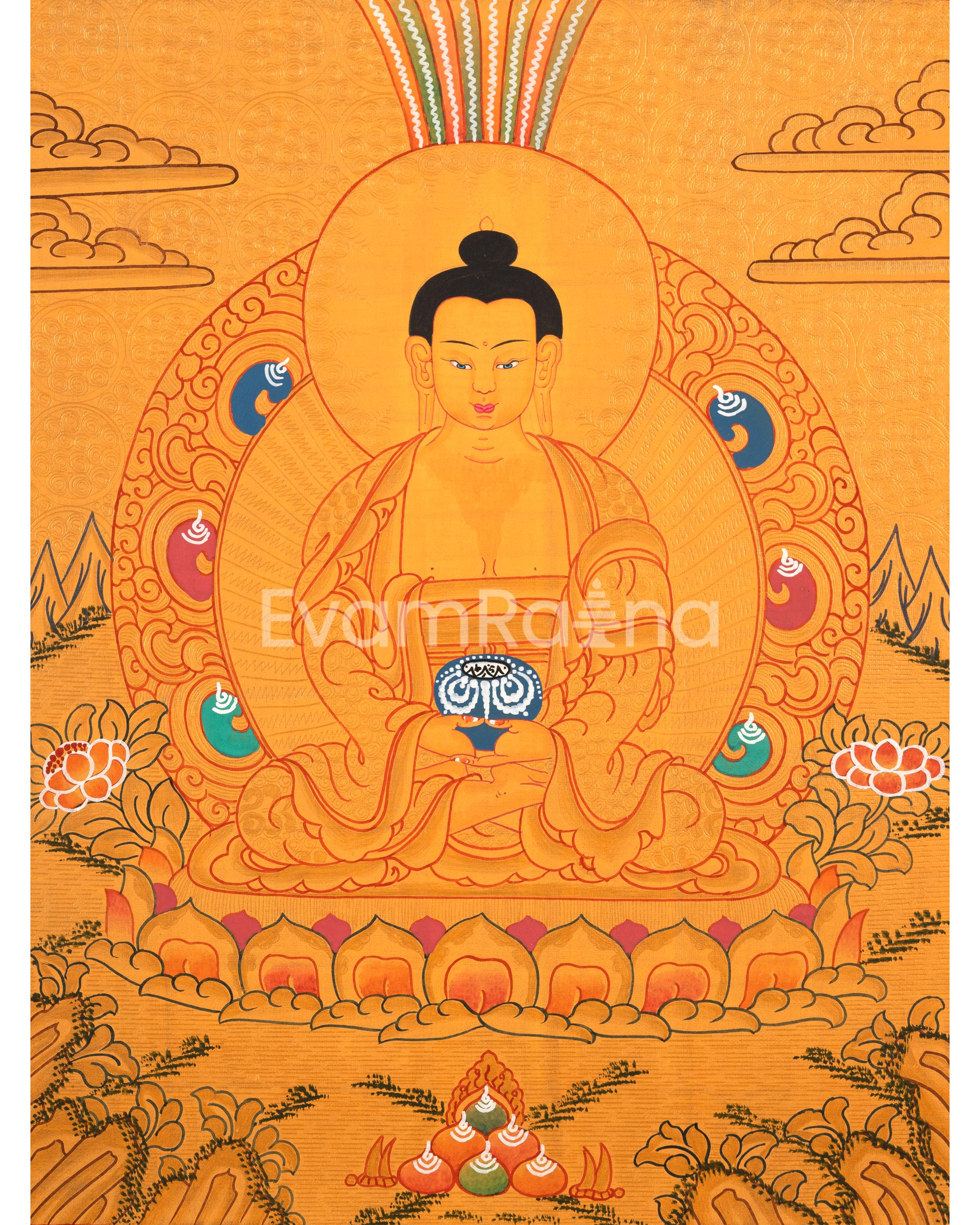 Meditative Gautam Buddha Artwork | Symbol of Peace and Wisdom