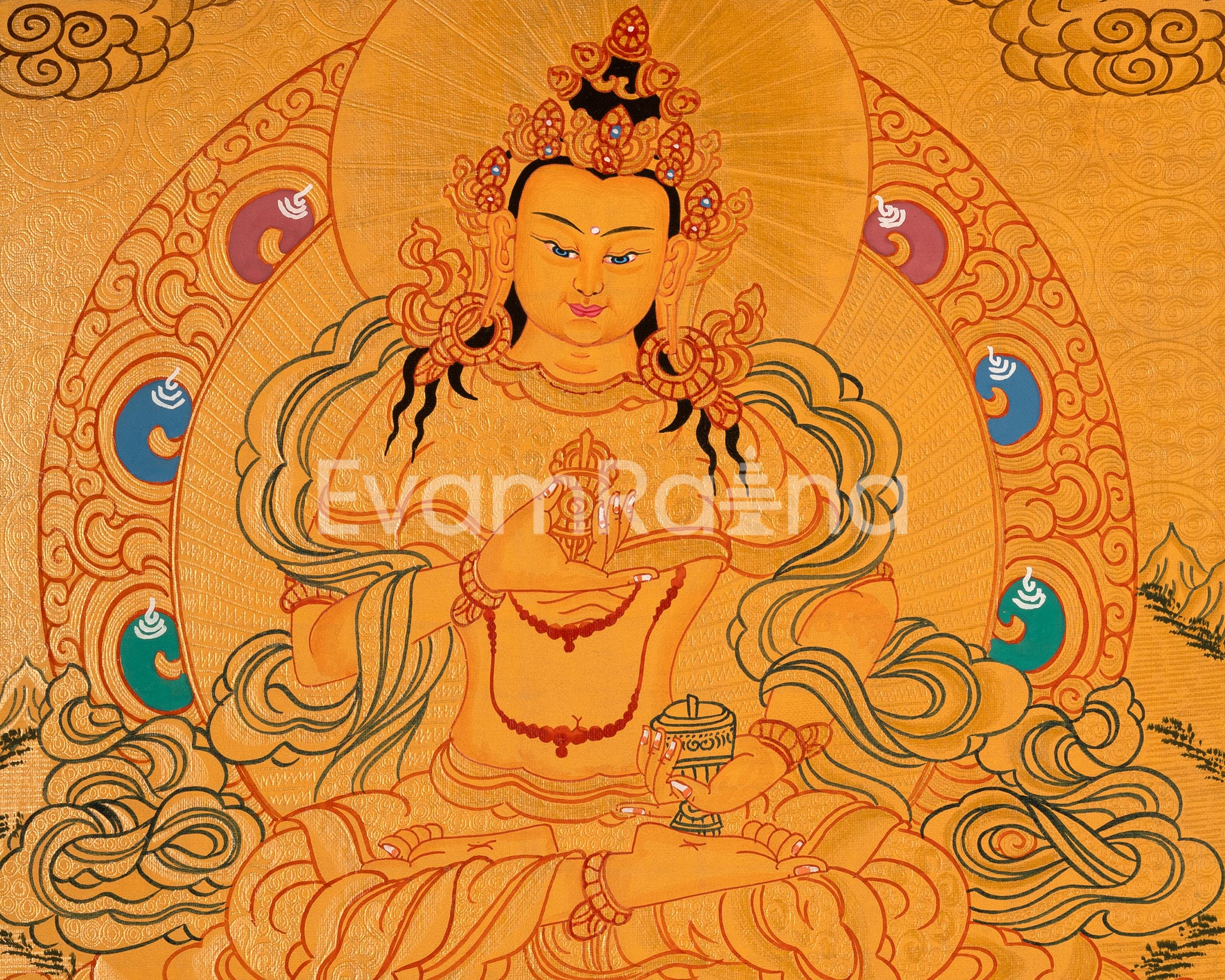 Thangka of Vajrasattva | The Deity of Purification & Spiritual Transformation