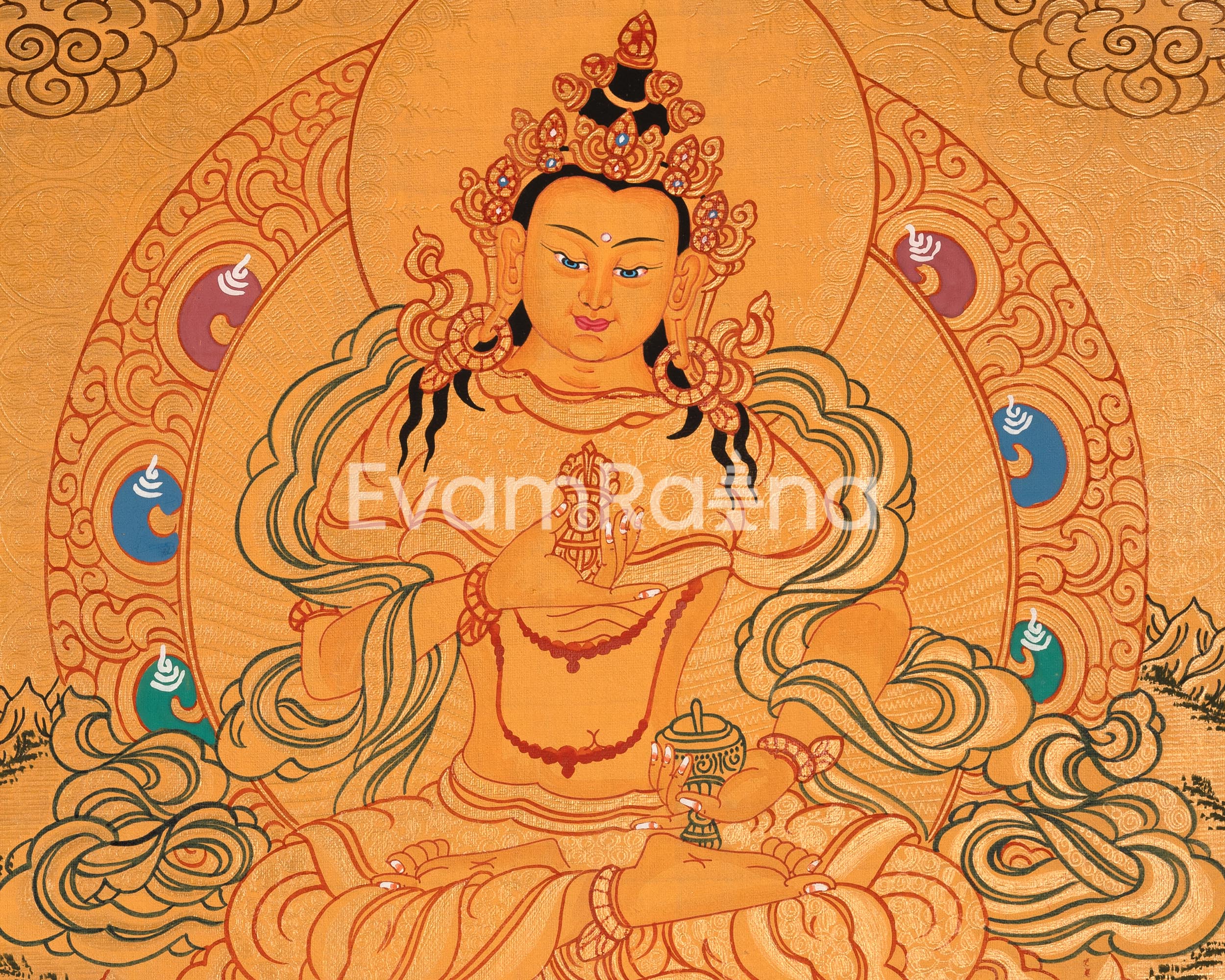 Thangka of Vajrasattva | The Deity of Purification & Spiritual Transformation