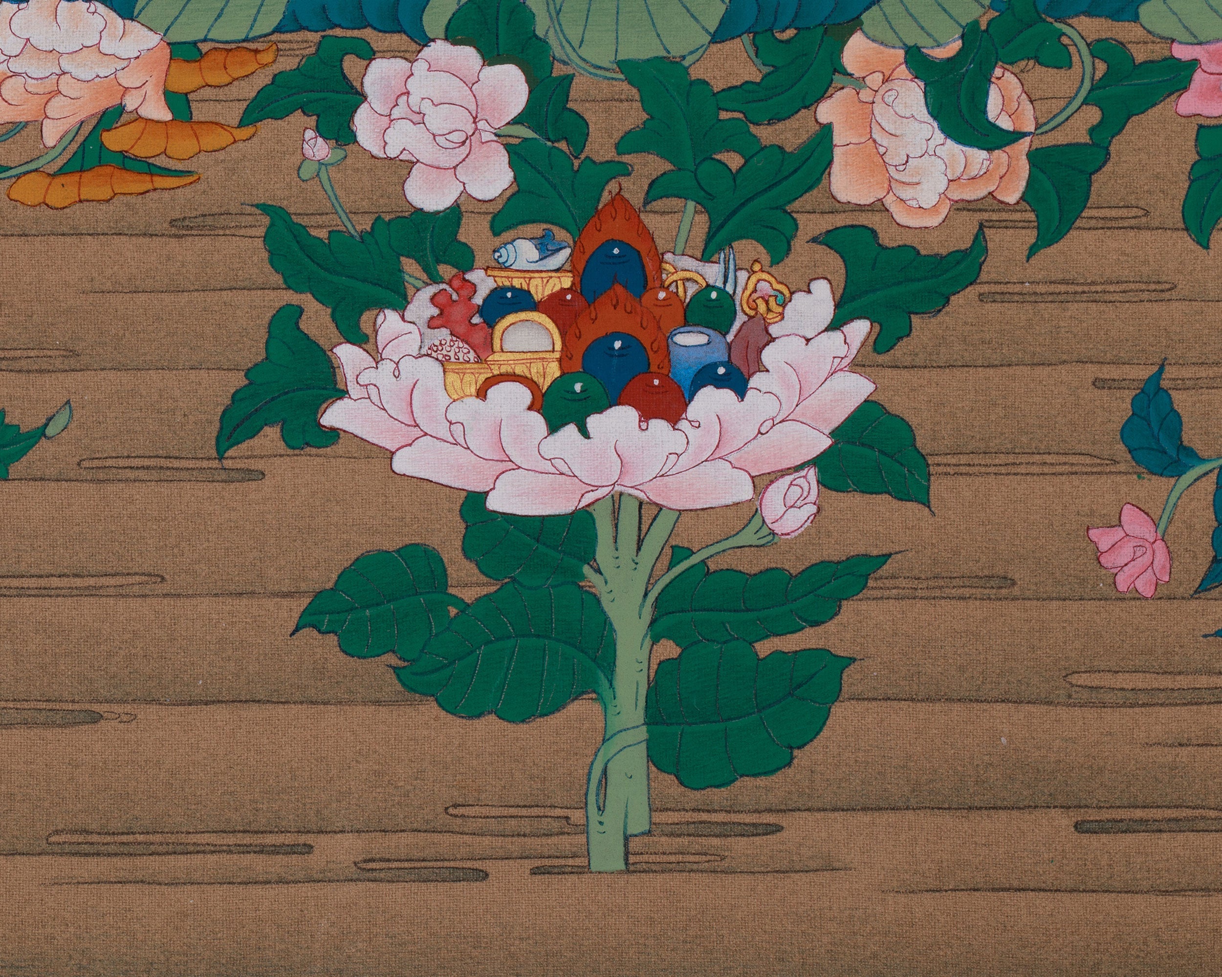 Traditional Saraswati Thangka | Goddess of Wisdom, Music, and Knowledge