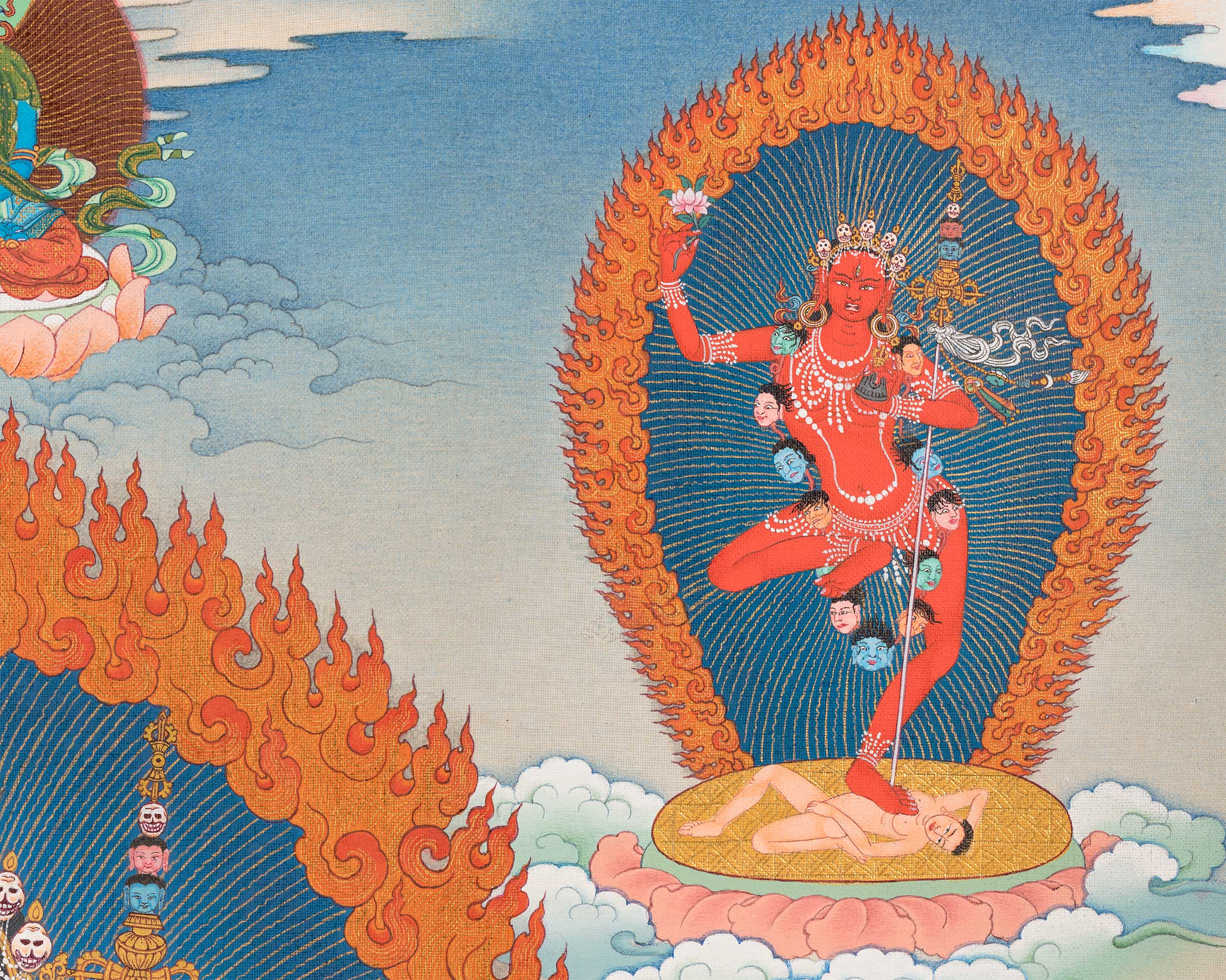 Thangka Print Of Dorje Phagmo | Thunderbolt Goddess | Spiritual Gift Ideas