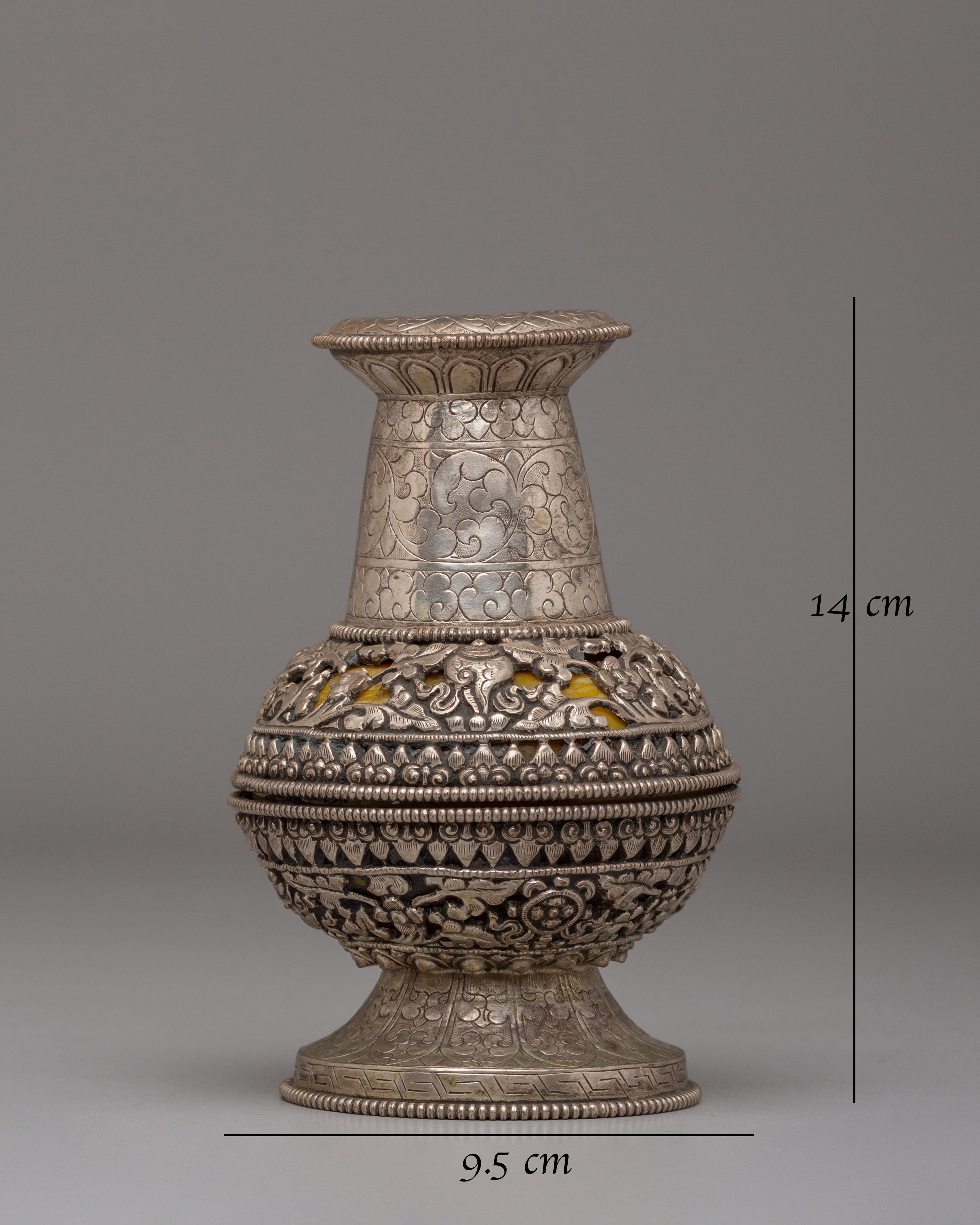 Handmade Decorative Flower Vase | Silver Flower Pot for Decor