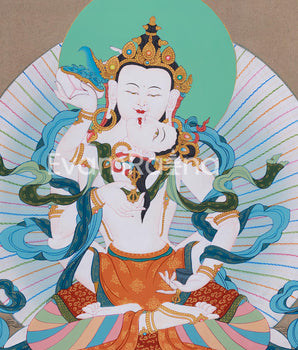 Yabyum Vajrasattva Thangka for Practice