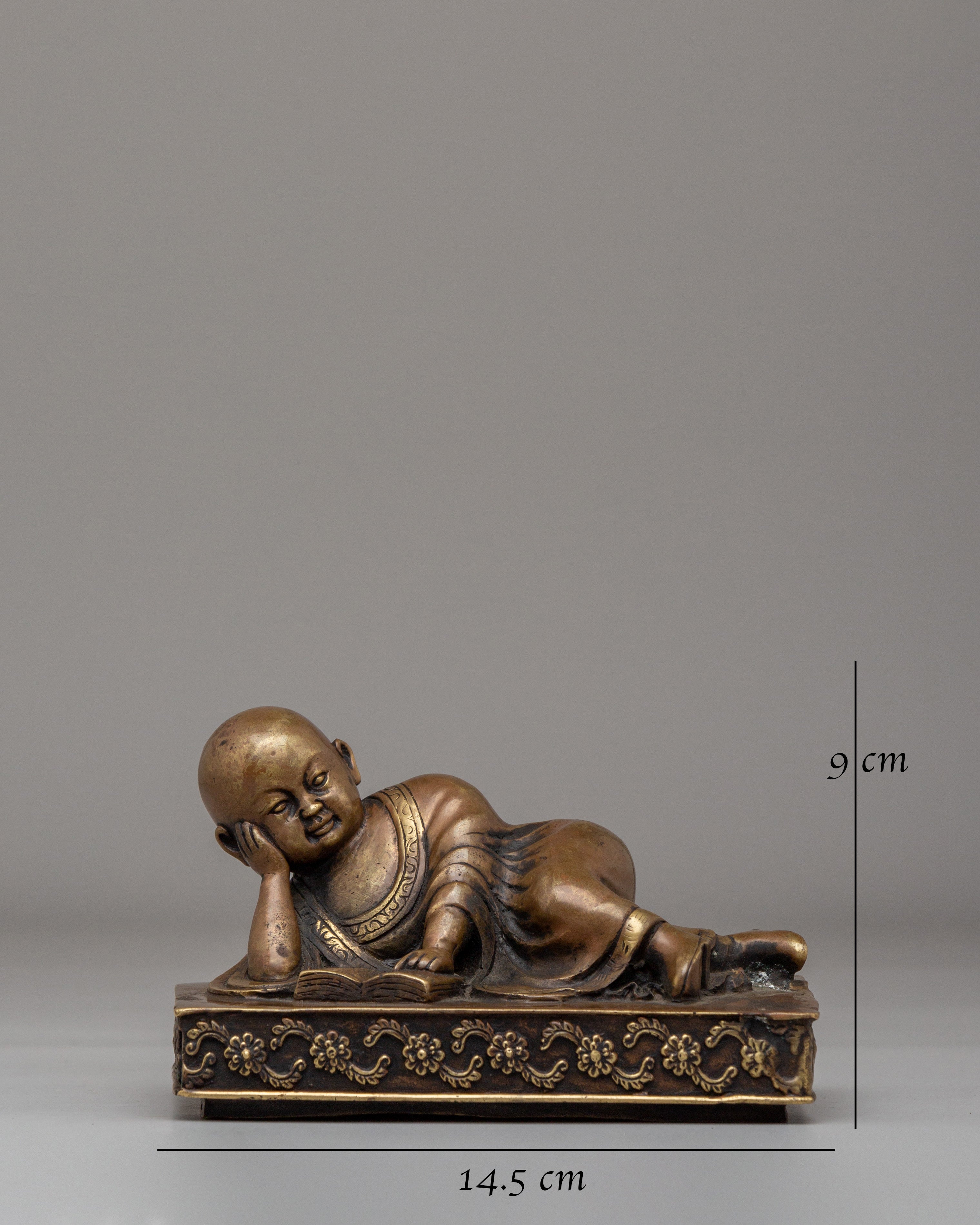Buddhist Little Monk Statue | Handcrafted Bronze Tibetan Art