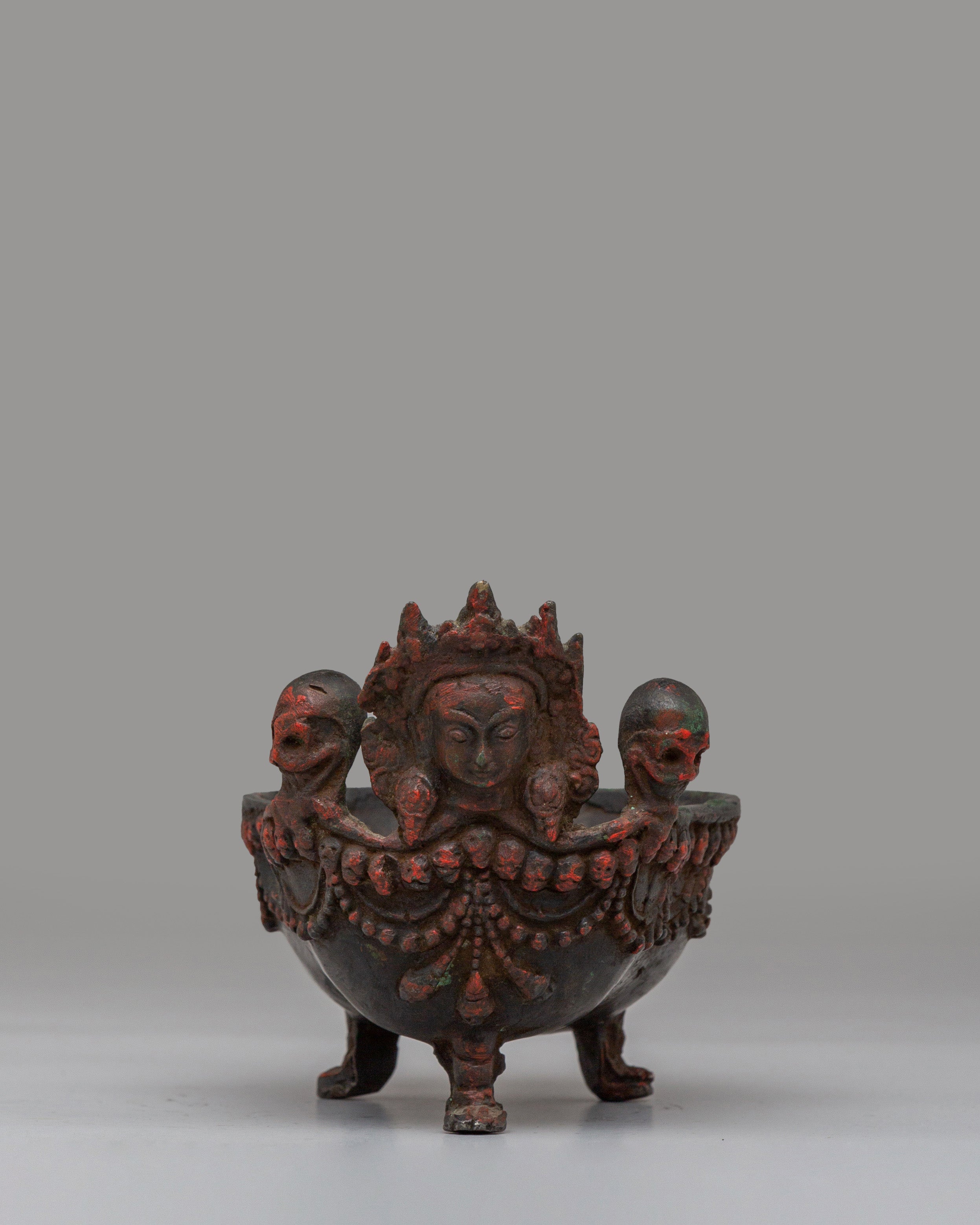 Sacred Kapala Set for Rituals | Handcrafted Skull Cups for Tantric Offerings