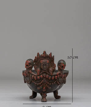 Sacred Kapala Set for Rituals | Handcrafted Skull Cups for Tantric Offerings