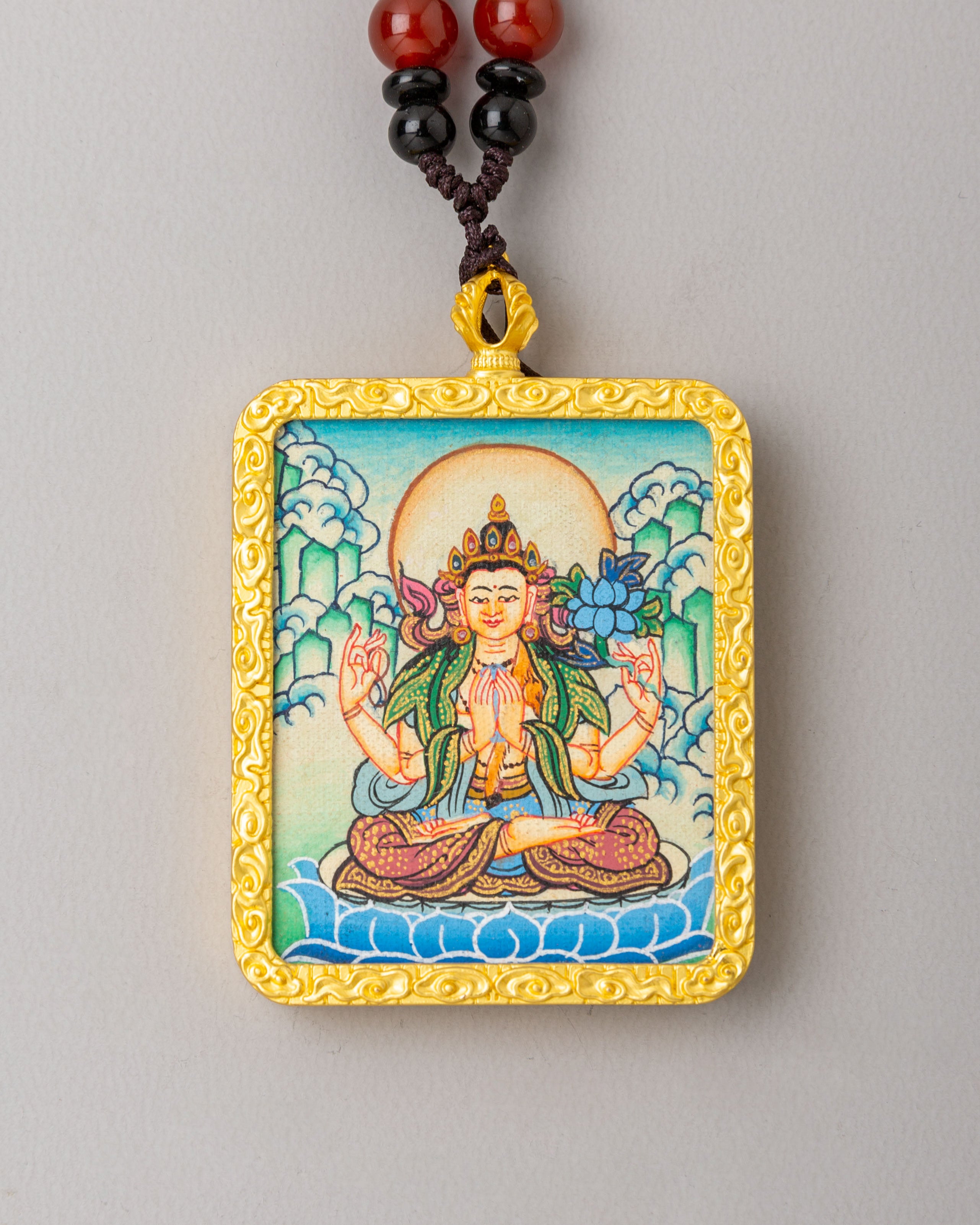 Buddhist Chenrezig Locket | Perfect for Meditation and Spiritual Practices