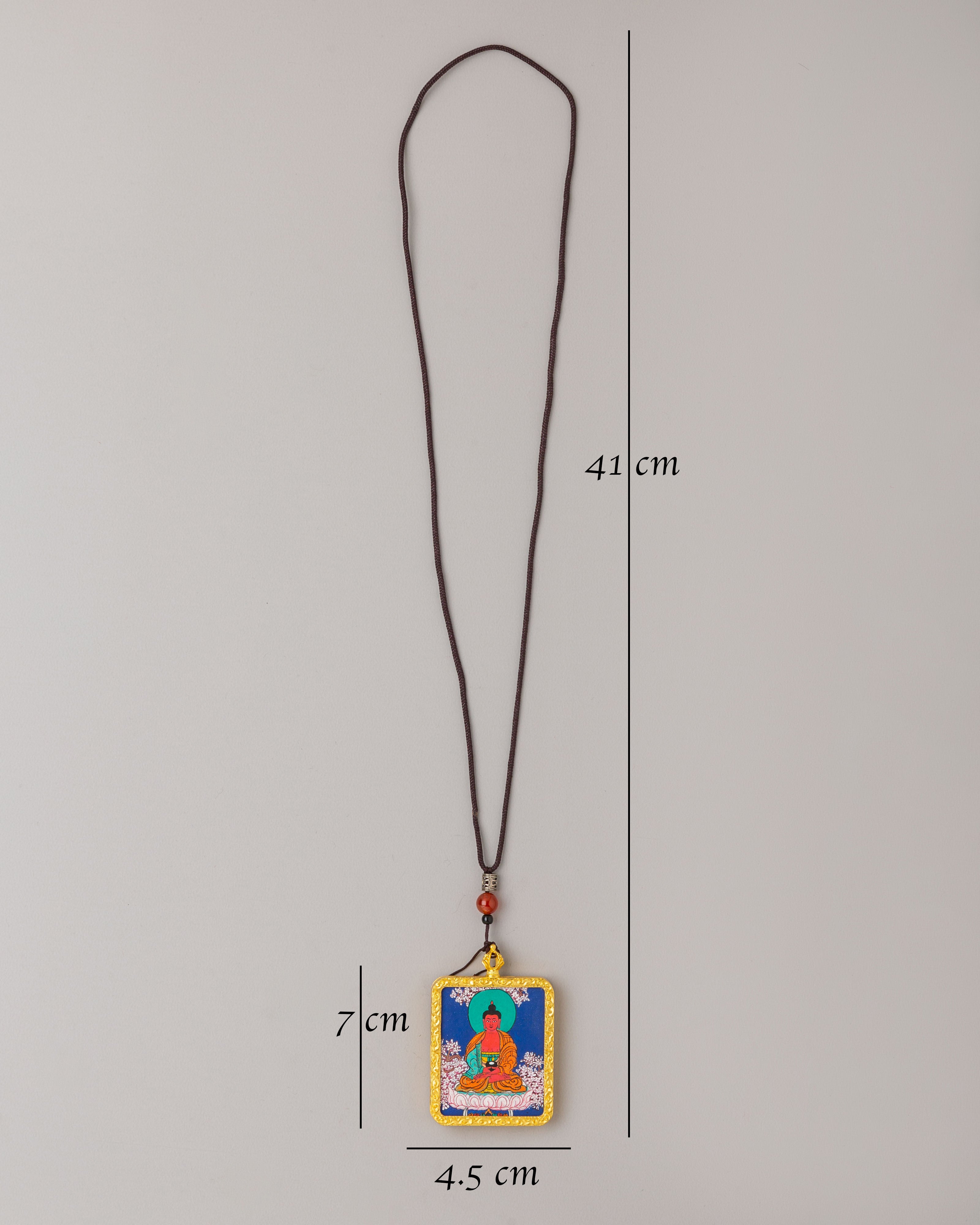 Handmade Amitabha Buddha Locket | Tibetan Buddhist Pendant for Meditation & Protection