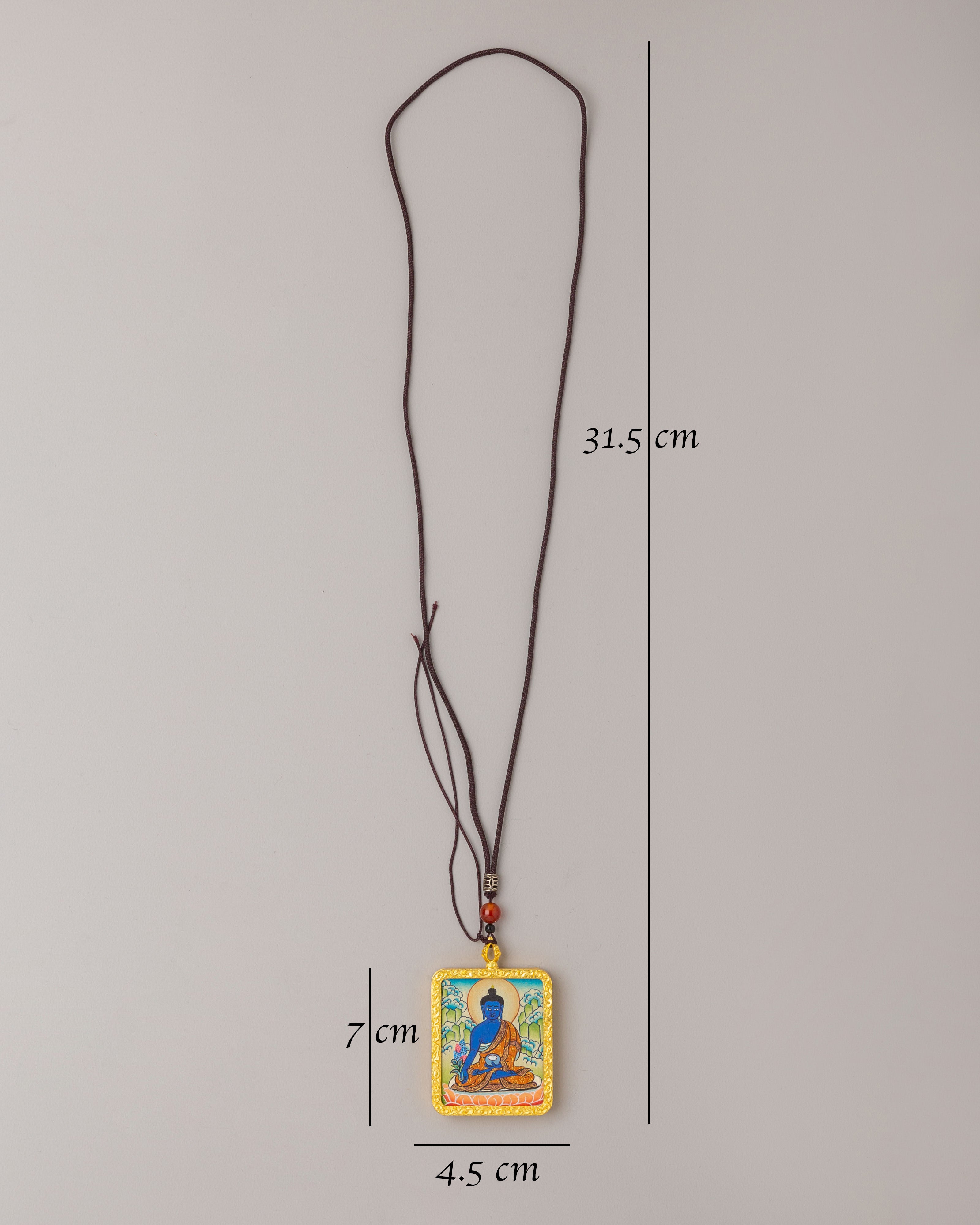 Handmade Medicine Buddha Locket | Sacred Protection Pendant for Meditation