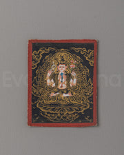 Chenrezig Thangka for Locket | Handmade Tibetan Art