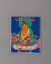 Dzambhala Thangka for Locket | Traditional Tibetan Artwork