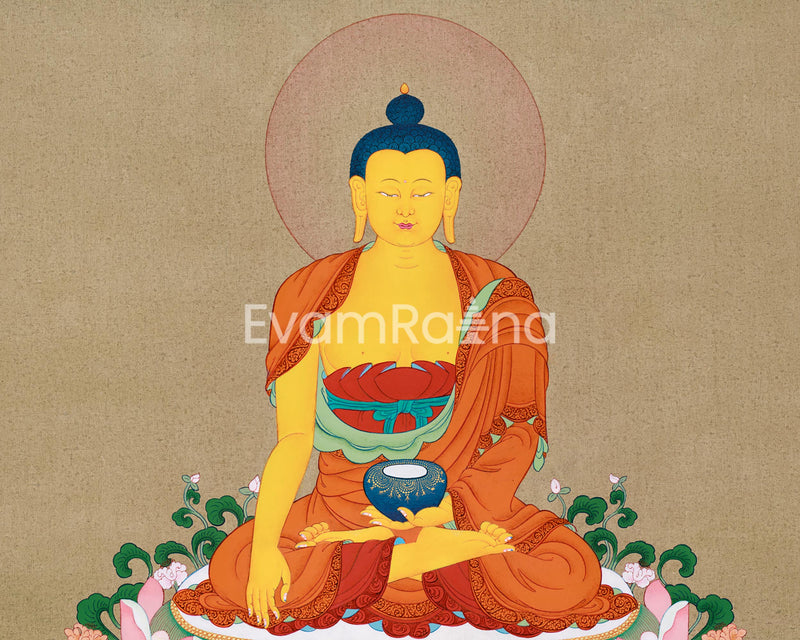 Enlightened Shakyamuni Buddha Thangka Painting | Hand-painted in Enlightenment Studio