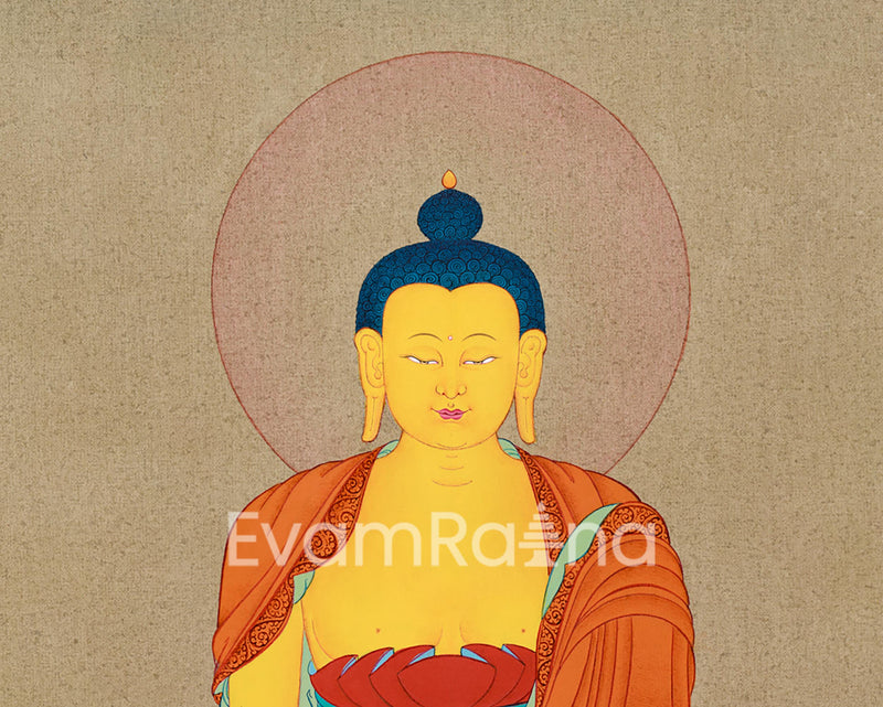 Enlightened Shakyamuni Buddha Thangka Painting | Hand-painted in Enlightenment Studio