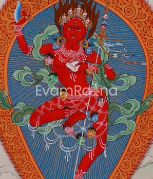 Heruka Vajravarahi Thangka | Embrace the Sacred Divine Dorje Phagmo Feminine Energy