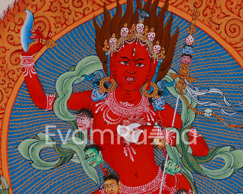 Heruka Vajravarahi Thangka | Embrace the Sacred Divine Dorje Phagmo Feminine Energy