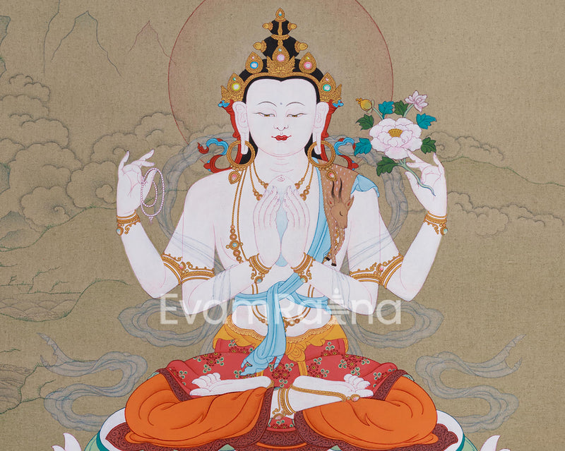 Chenrezig Avalokiteshvara Thangka: Symbol of Universal Compassion