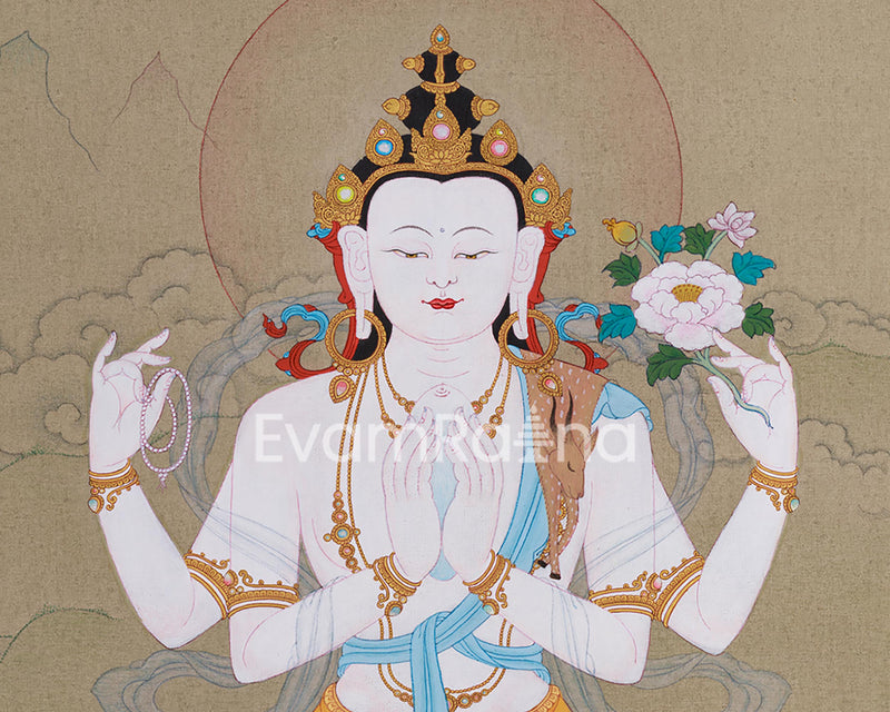 Chenrezig Avalokiteshvara Thangka: Symbol of Universal Compassion