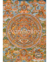Hand Painted Buddha Mandala Thangka 