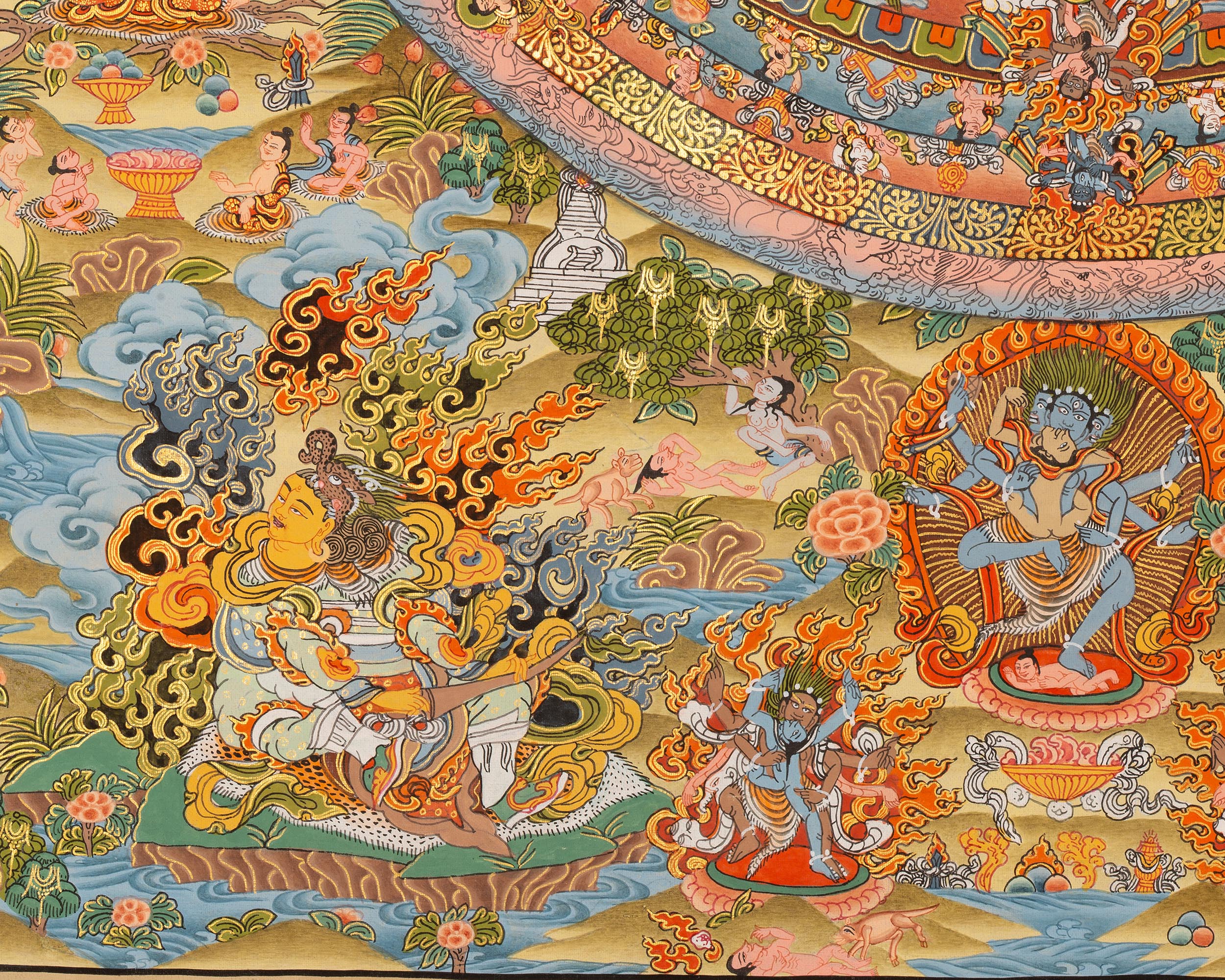 Hand Painted Buddha Mandala Thangka | Meditation Mandala Painting