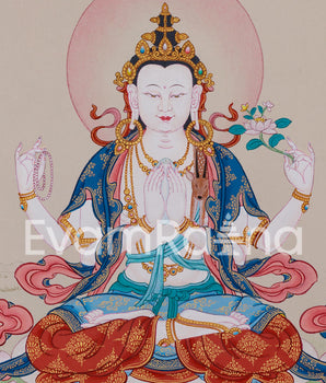 Avalokitesvara Thangka Art for Practice