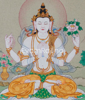 Small Avalokiteshvara Thangka Art