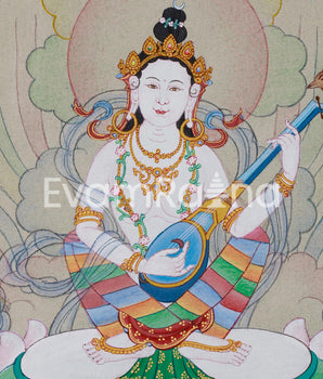 Saraswati: Wisdom Goddess of Buddhism, Thangka