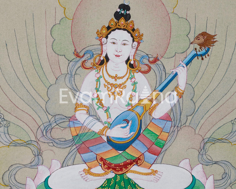 Saraswati: Wisdom Goddess of Buddhism, Thangka