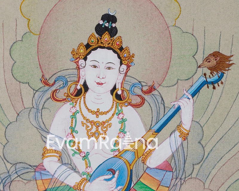 Saraswati: Wisdom Goddess of Buddhism, Thangka