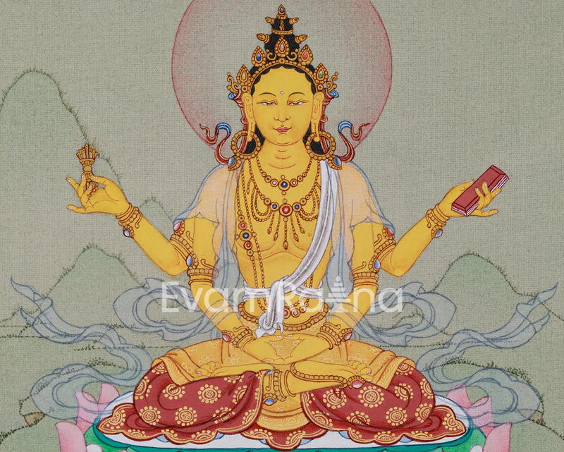 Prajana Paramita Thangka, Handpainted Art