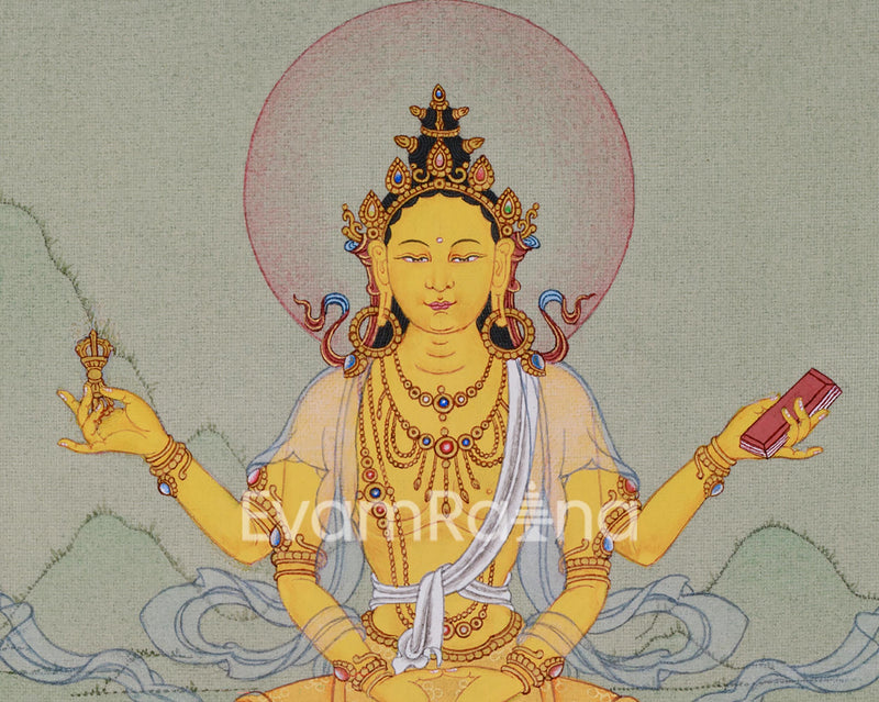 Prajana Paramita Thangka, Handpainted Art