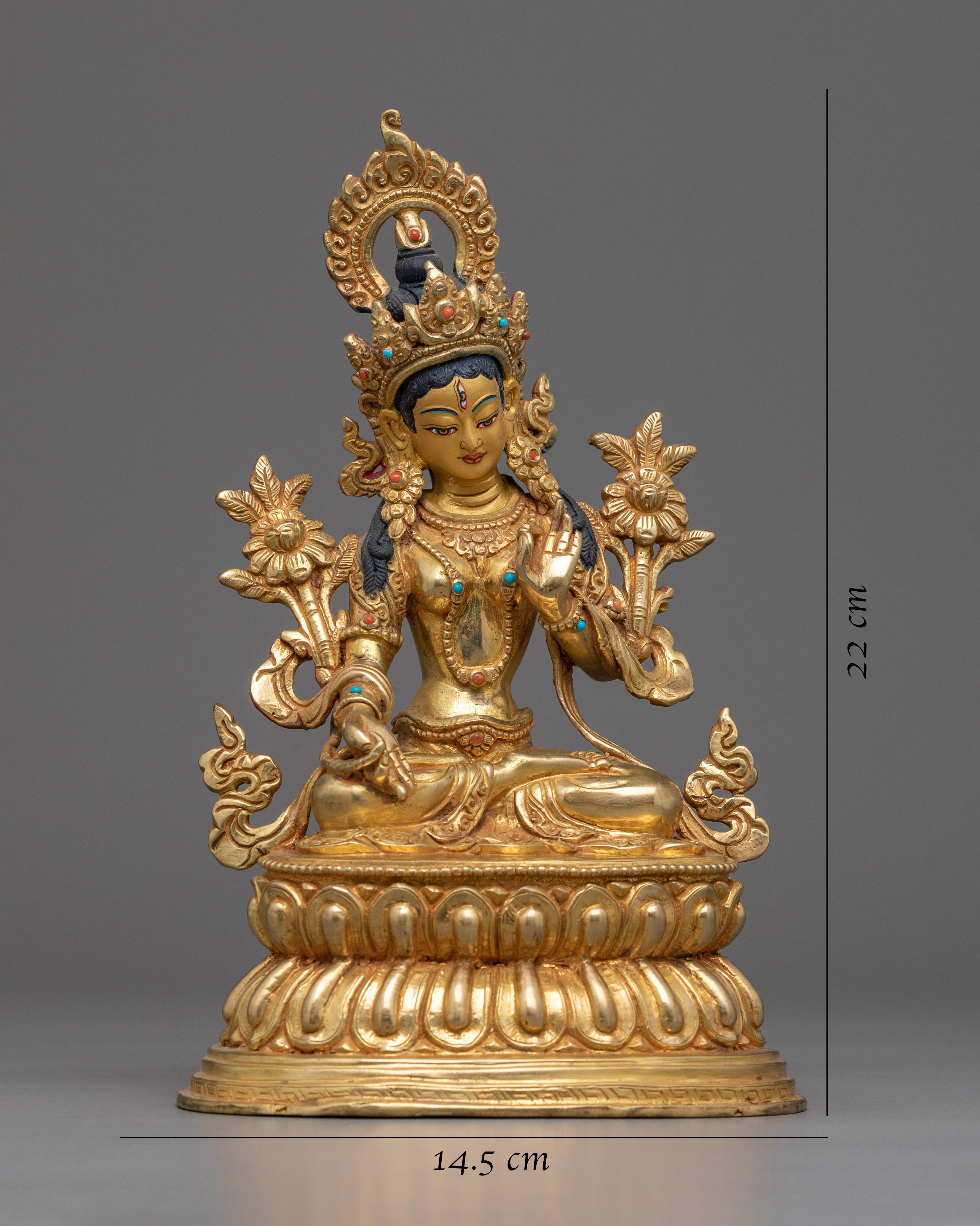 White Tara Statue | Compassionate Tara Sculpture for Meditation and Ritual