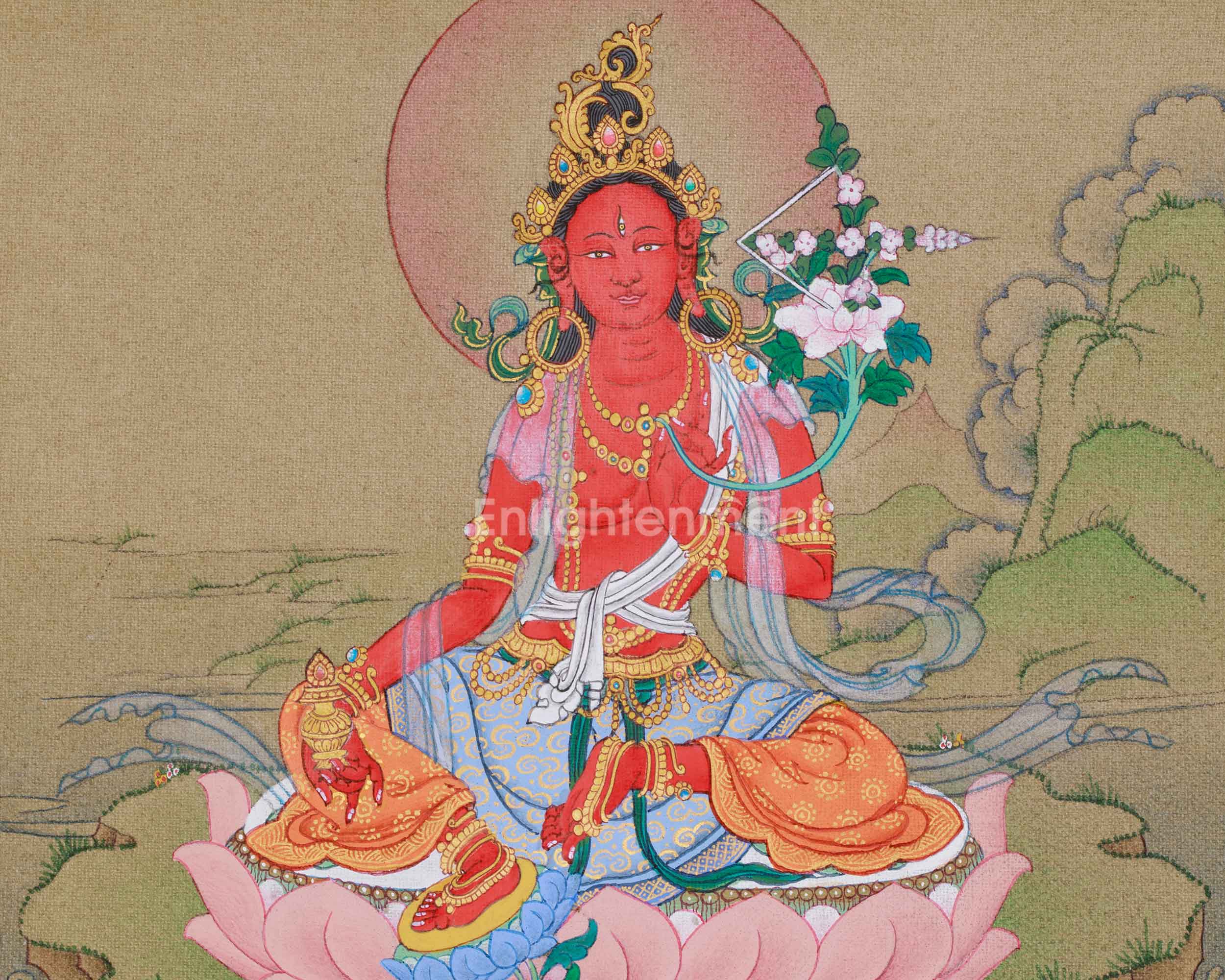 Tantric Red Tara Thangka | Goddess of Magnetism and Power