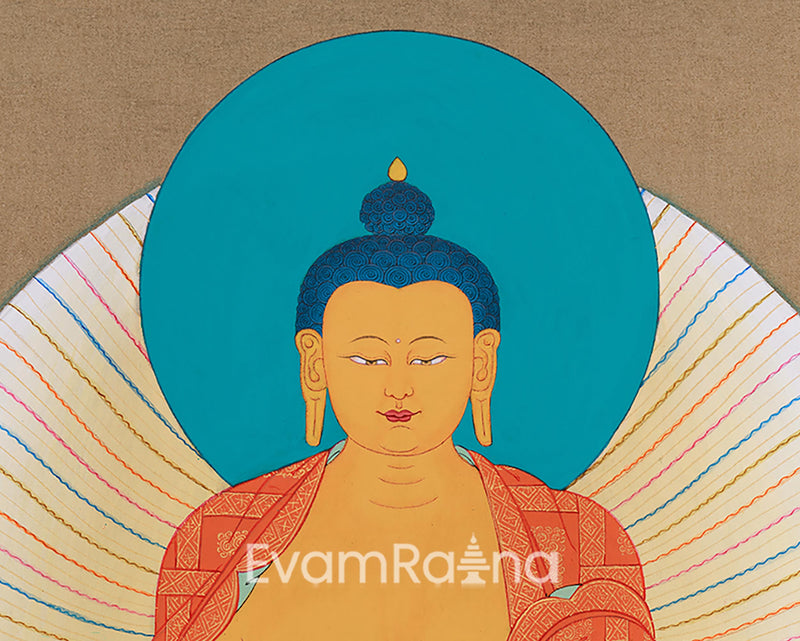 Tibetan Buddha Thangka | Siddhartha Gautama Art | Spiritual Enlightenment Decor