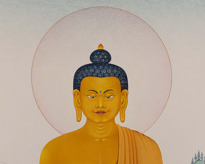 Uniquely Painted Shakyamuni Thangka