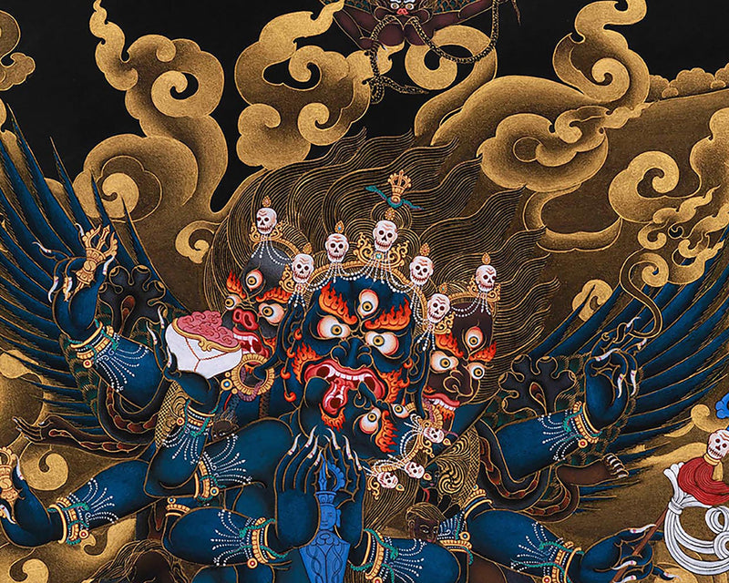 Vajrakilaya Gold Thangka | Yidam Practice