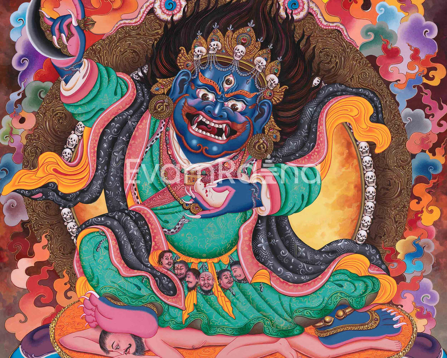 Mahakala Bernag Chen Digital Print | Himalayan Artwork | Discover The Transcendental Energy