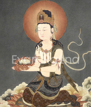 Bodhisattva Thangka Print | Traditional Buddhist Art