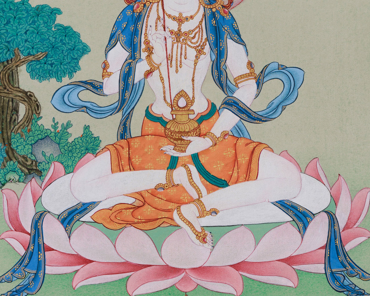 Tantric Goddess Mandarva Thangka | Guru Rinpoche's Consort of Wisdom and Compassion