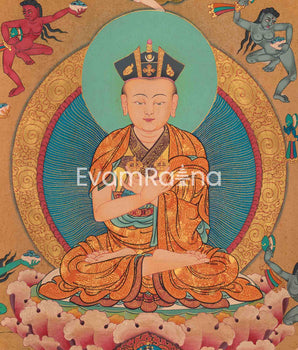 Karmapa Print | Karmapa Lama| Hand painted wall decor