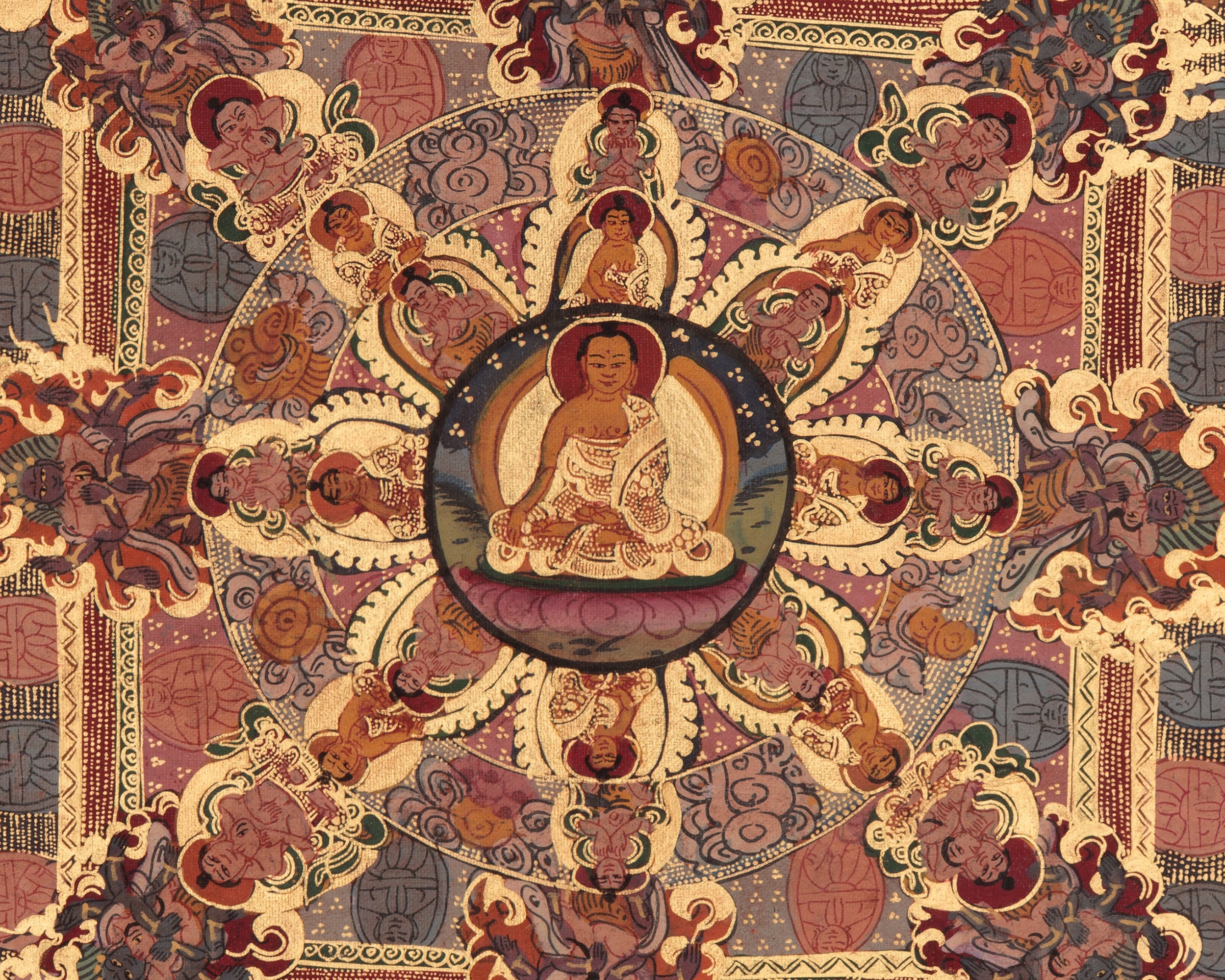 Buddha Mandala Thangka Painting | Himalayan Artwork of Wisdom, Peace, and Awakening