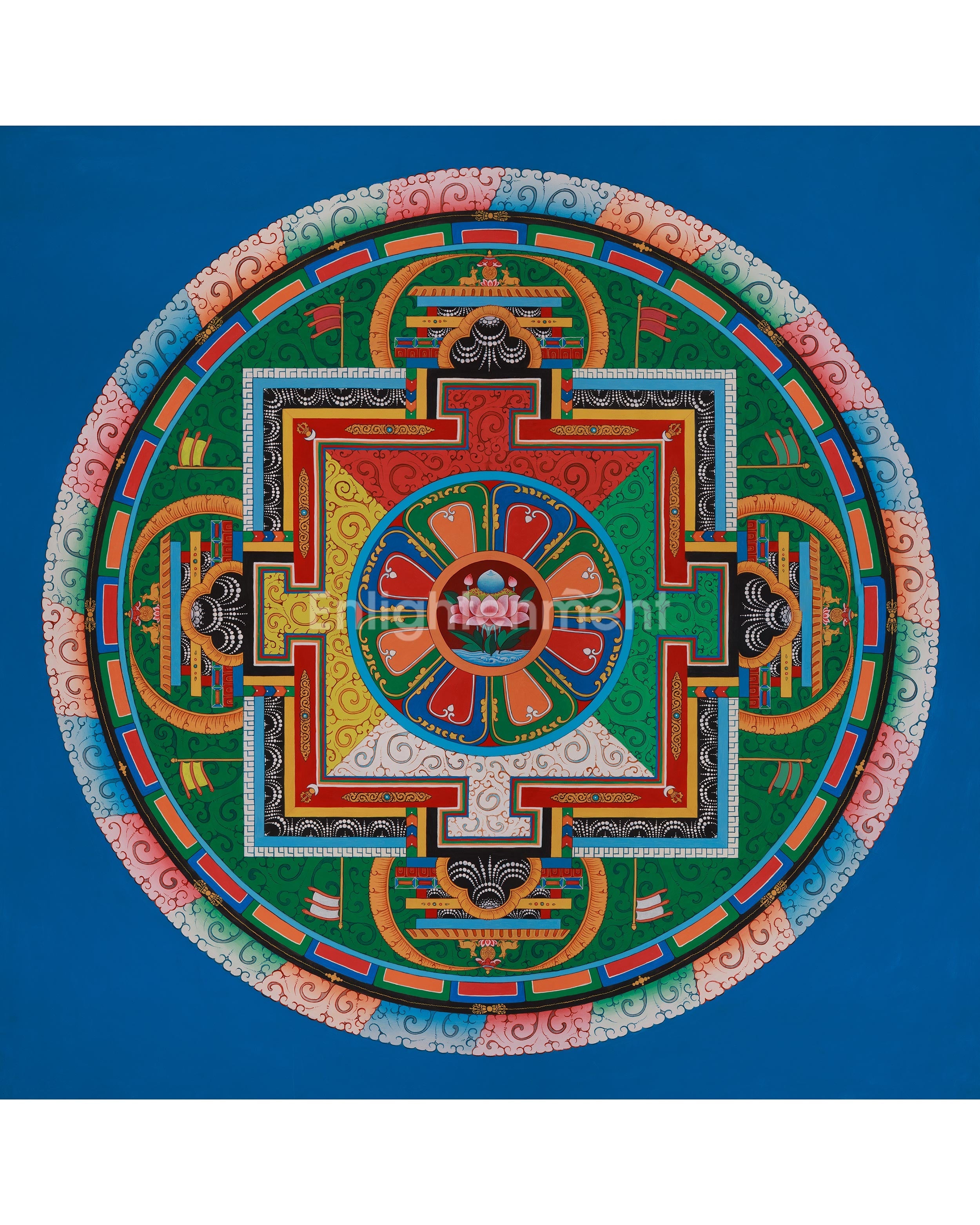 Handmade Lotus Mandala Art