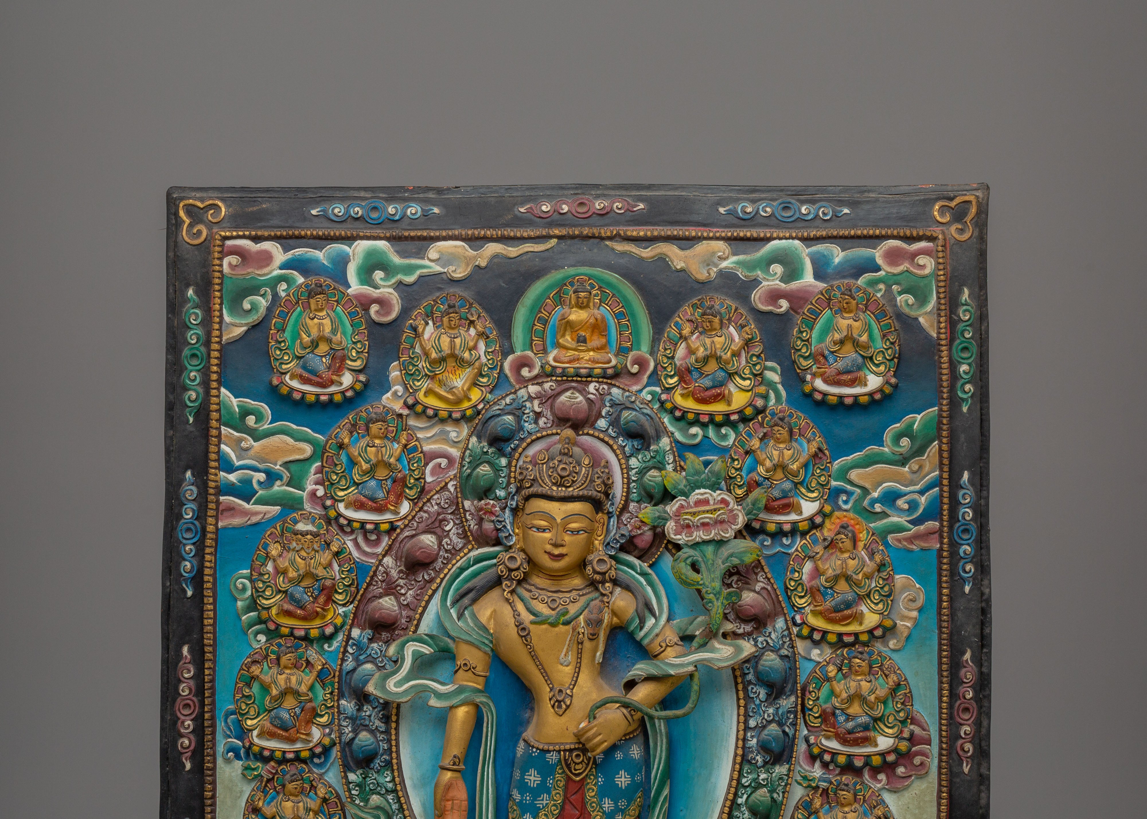 Lokeshwor Wall Hanging With Other Deity | Traditional Decorative Artwork