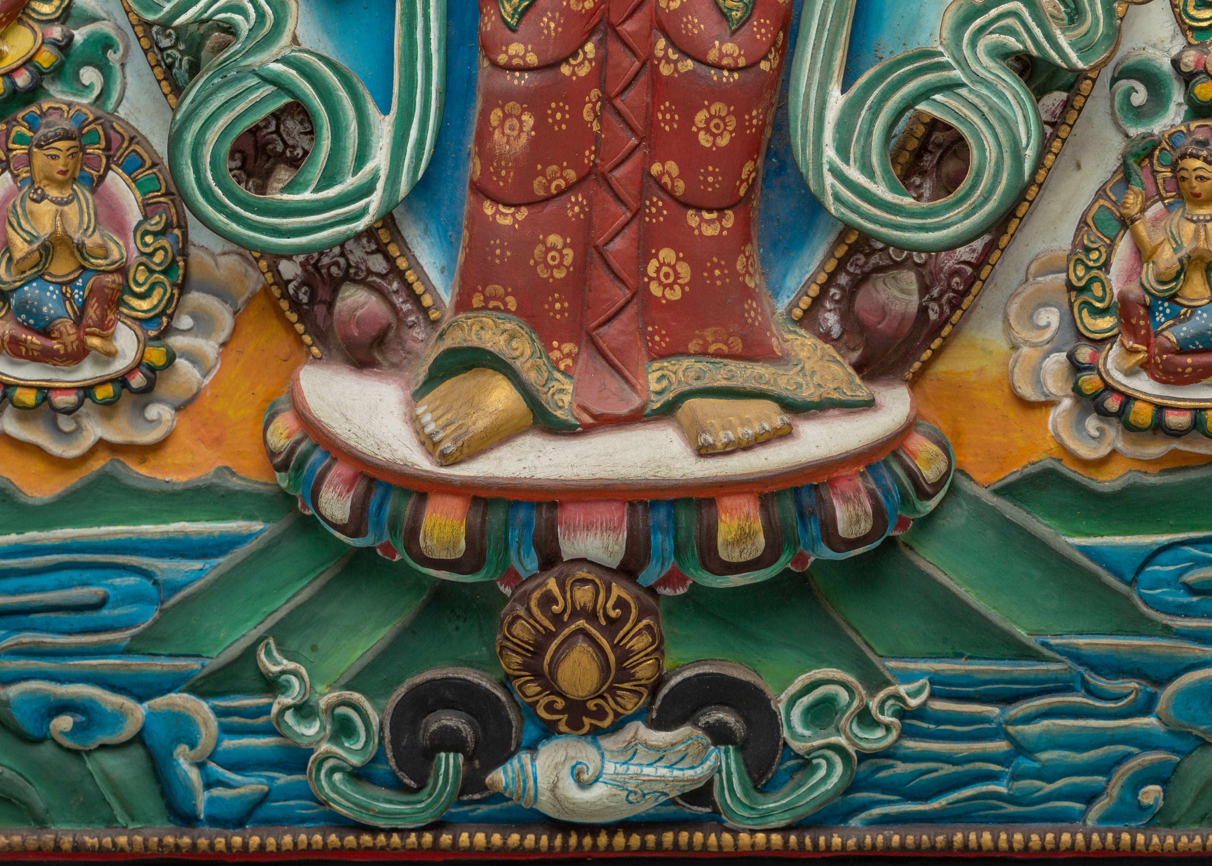 Lokeshwor Wall Hanging With Other Deity | Traditional Decorative Artwork