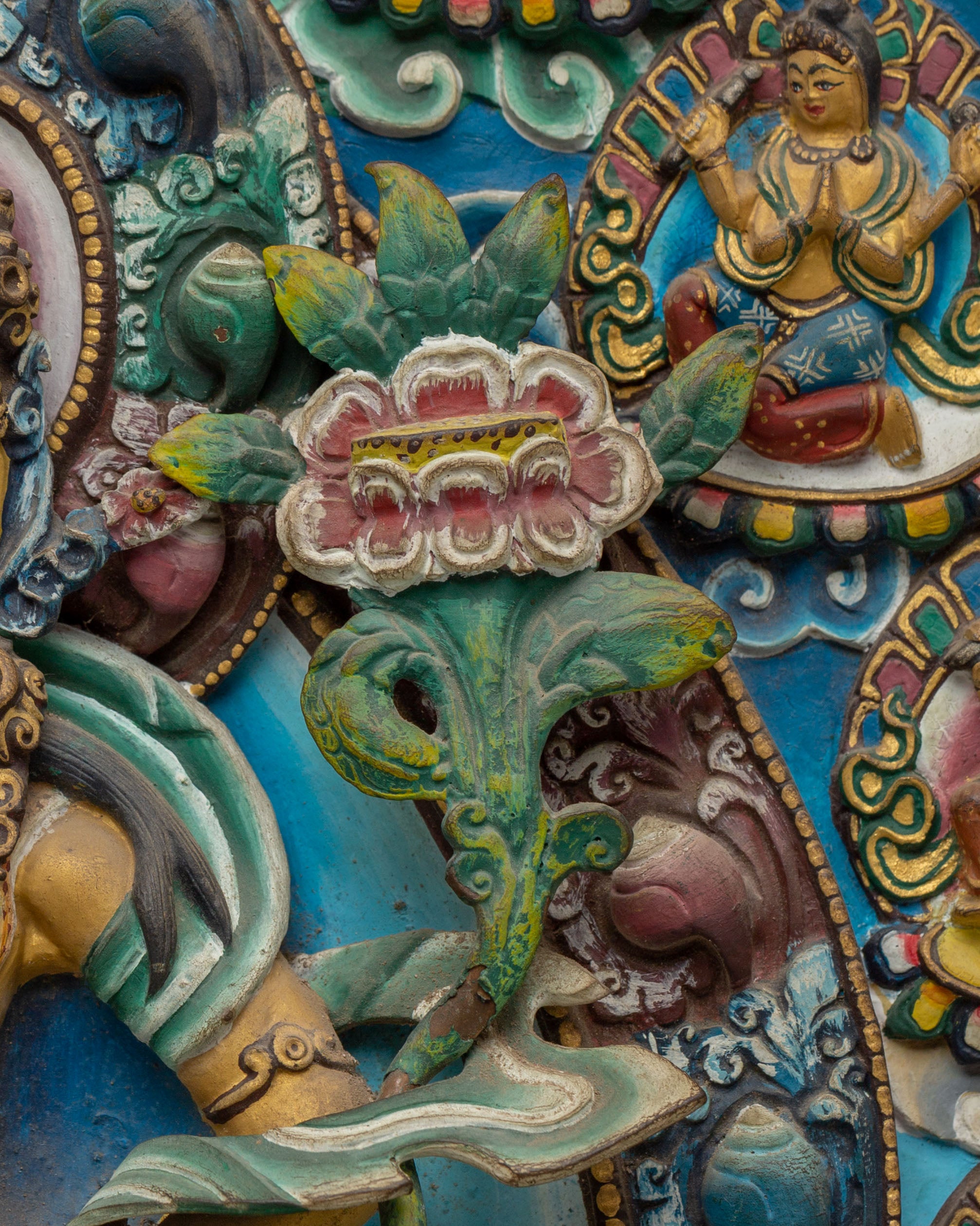 Lokeshwor Wall Hanging With Other Deity | Traditional Decorative Artwork