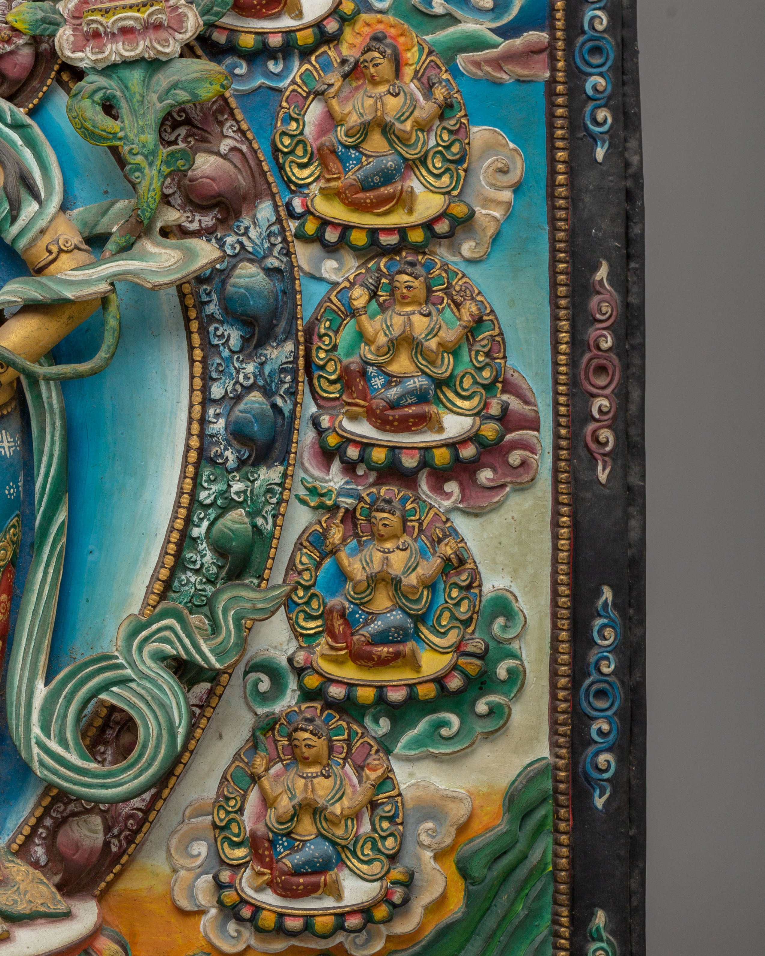 Lokeshwor Wall Hanging With Other Deity | Traditional Decorative Artwork