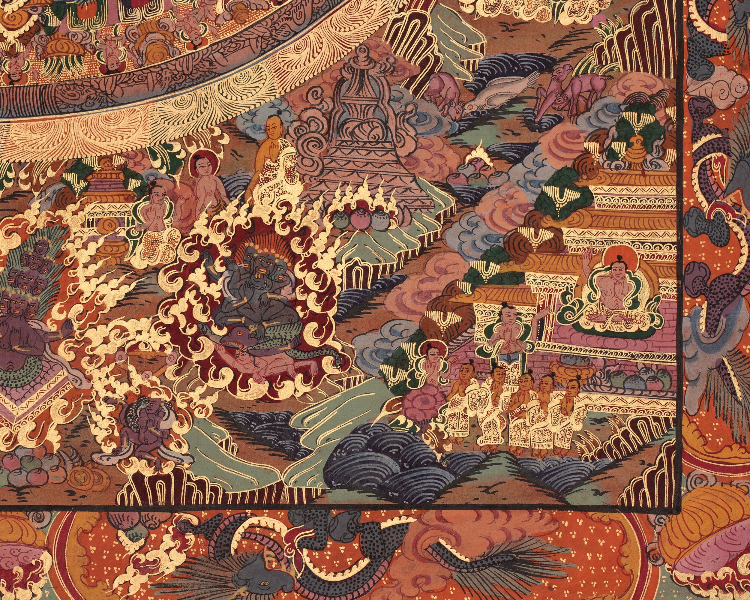 Buddha Mandala Thangka Painting | Himalayan Artwork of Wisdom, Peace, and Awakening