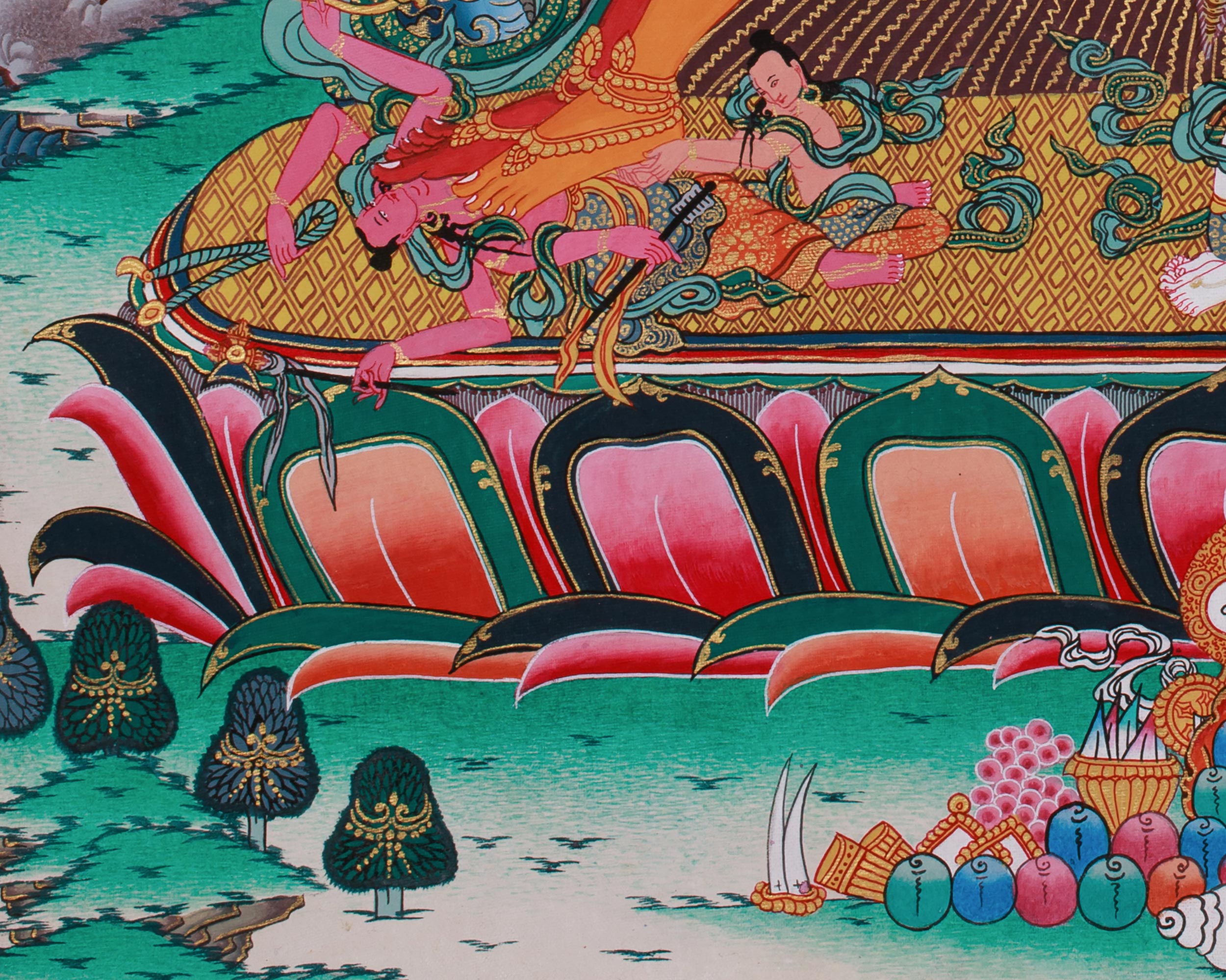 Kalachakra Tantric Deity Thangka | Divine Union and Spiritual Transformation