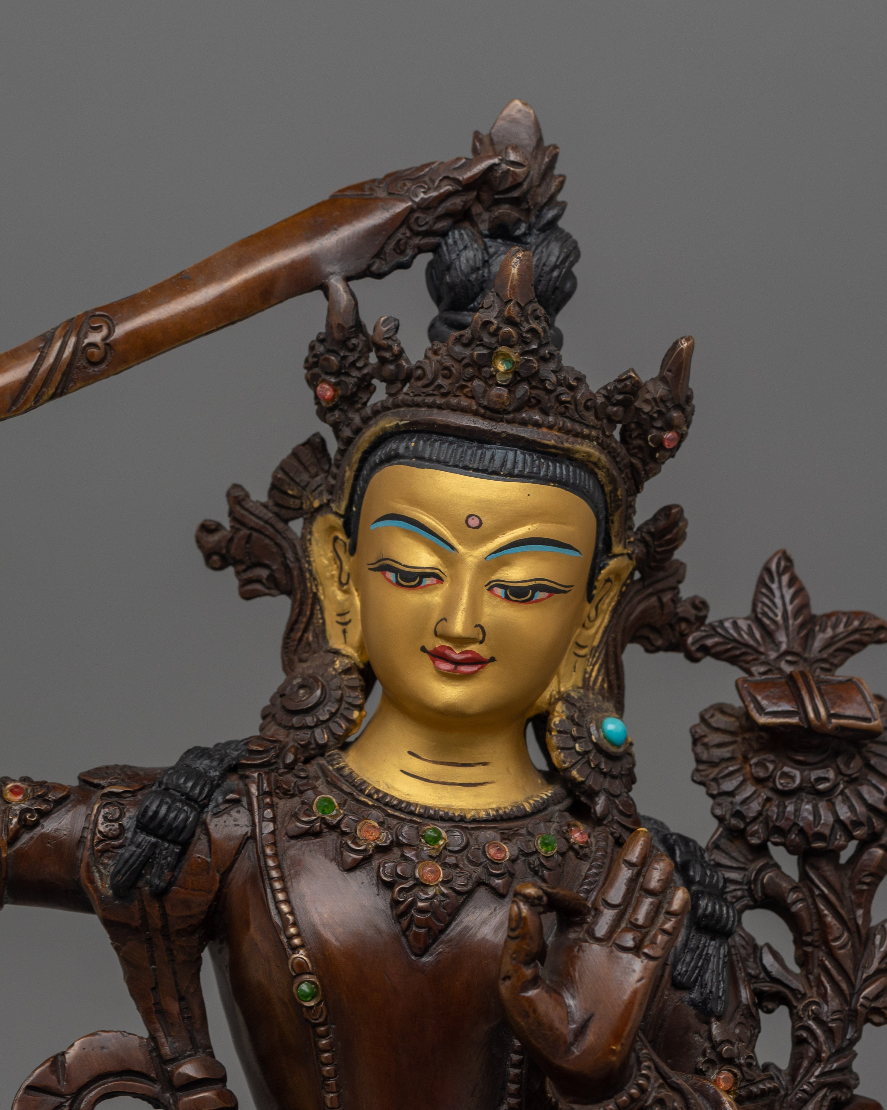 Wisdom Deity Manjushri Statue | Enlightened Protector of Knowledge